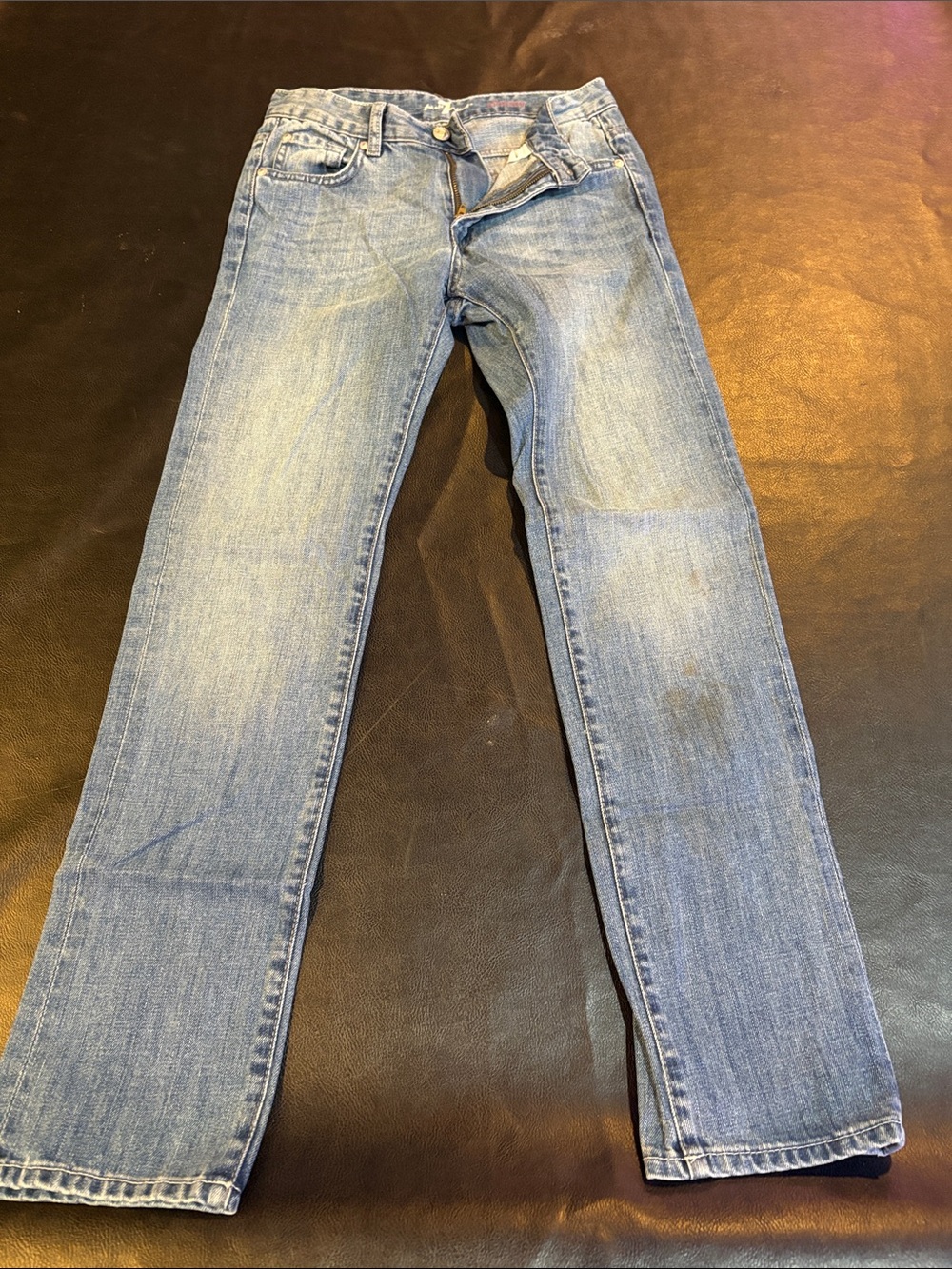7 For All Mankind Light Wash Straight Jeans